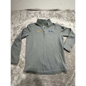 Under Armour x UCLA Sweater Men's Size Large Gray Thermal Ribbed Long Sleeve EUC